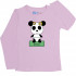 Pink Full Sleeve Girls Pyjama - Panda